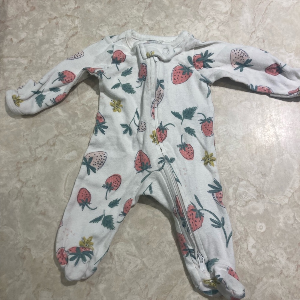 10/$20 sale! Strawberry Print Infant Sleeper Mix, Match, and Bundle